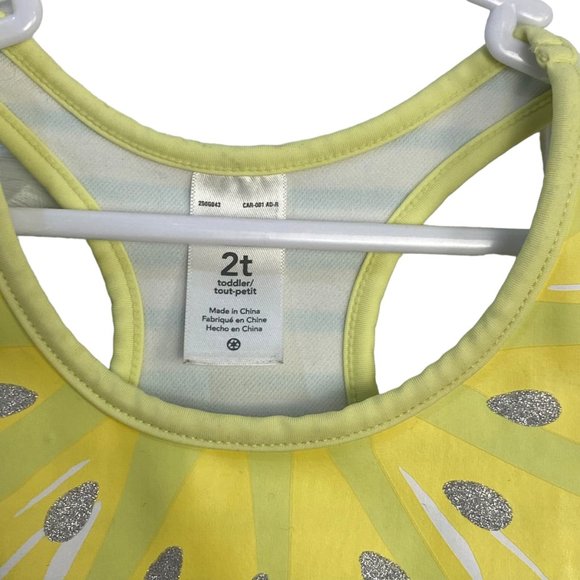 Carter's Girl's Yellow Watermelon One Piece Racer Back Bathing Suit - Picture 4 of 9